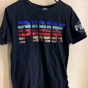 “PINK” sparkle tee